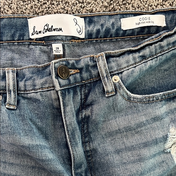 Sam Edelman Denim Blue Wide Leg Jeans - Picture 2 of 3